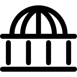 Dome shaped building outline icon