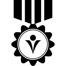 medaillevariant met symbool icoon