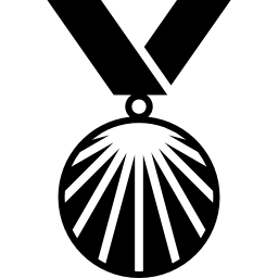medaillenvariante mit strahlen icon