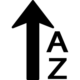 Sort from A to Z in ascending order icon