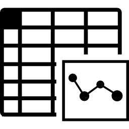 grafico a foglio di calcolo icona