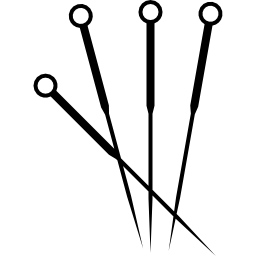 Acupuncture needles icon