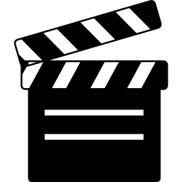 filmklapper voor het nummeren van scènes op films icoon