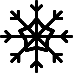 forma de cristal de copo de nieve icono
