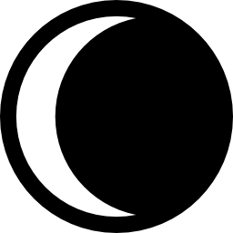 luna en media fase icono