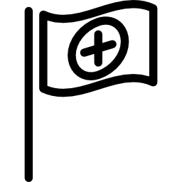 bandiera con croce icona