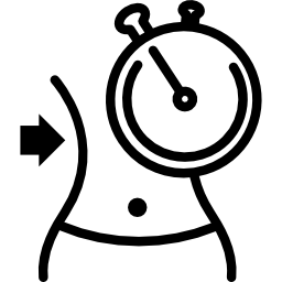Slim body with timer icon