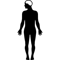 mannelijke silhouetvariant van het menselijk lichaam icoon