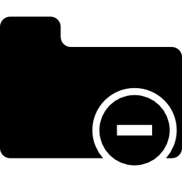 folder silhouet variant met minteken icoon