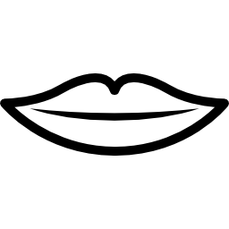 contorno de labios finos icono