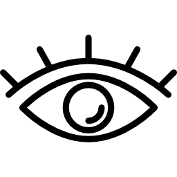 Eye outline with lashes icon
