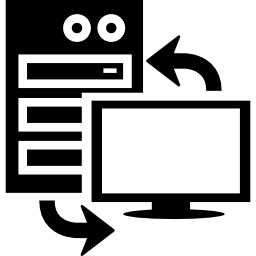 Сервер Клиент Обмен иконка
