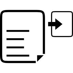 document met pijl om te rijden icoon