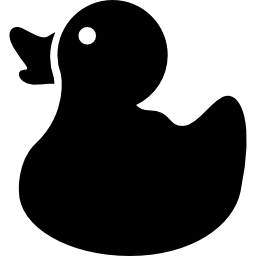 Duckling side view silhouette icon