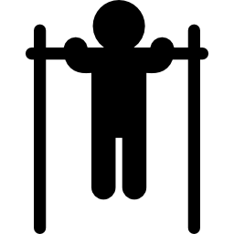 Gymnast balancing on handbar icon