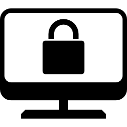 Desktop computer locked screen icon