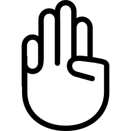 Hunger games hand gesture icon