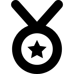medalhão com variante de contorno de estrela Ícone