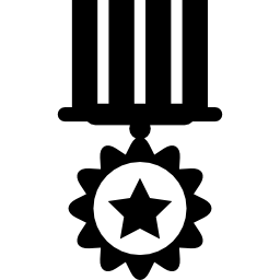 medalha estrela com fita Ícone