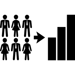 demografie van een populatie icoon