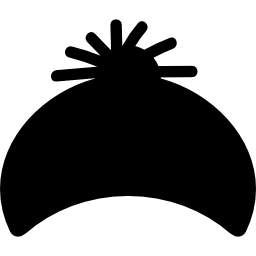 Chinese head dress silhouette icon