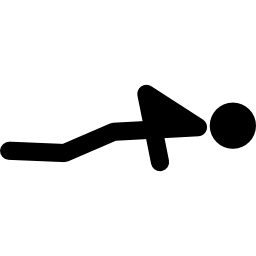 variante del hombre del palillo haciendo flexiones desde el suelo icono