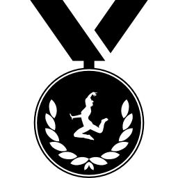 medaillenvariante mit kranz und symbol icon