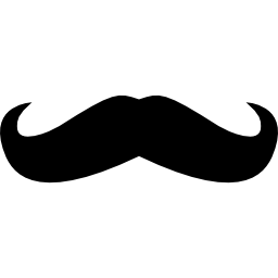 variante de pointe recourbée de moustache Icône