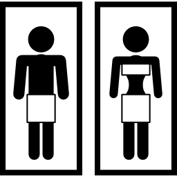 mannelijk en vrouwelijk symbool icoon