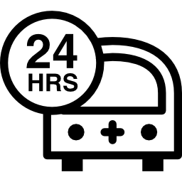 24 hours emergency ambulance icon