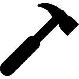 marteau, silhouette Icône