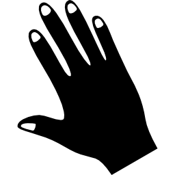 mano de humano negro icono
