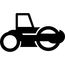 Road roller tractor icon