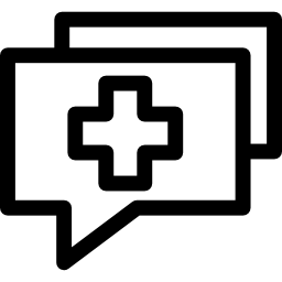 gesprekken over geneeskunde en gezondheid icoon