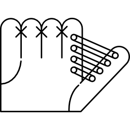 variante de guantes con detalles blancos icono