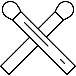 Matchstick cross icon