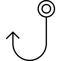 Инструмент рыболовный крючок иконка