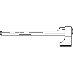 axtschneidwerkzeug in horizontaler position icon