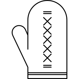 herramienta de protección para guantes de cocina icono