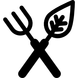 croix fourchette et cuillère Icône