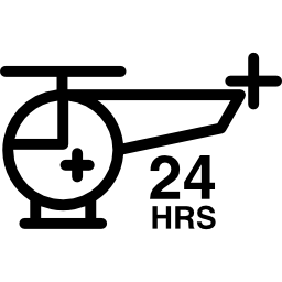 helicóptero 24 horas por dia Ícone