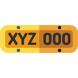 License plate icon
