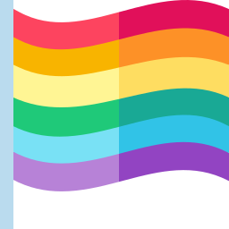 bandera del arco iris icono