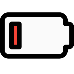 laag batterijniveau icoon