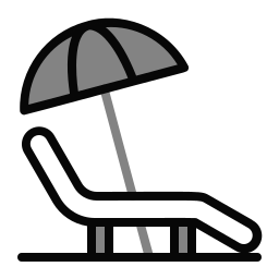 silla de playa icono