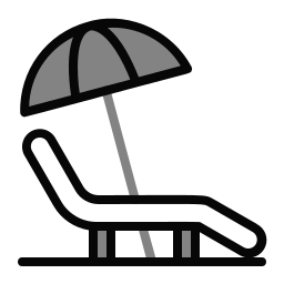 Beach chair icon