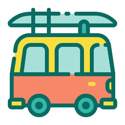 furgoneta de surf icono