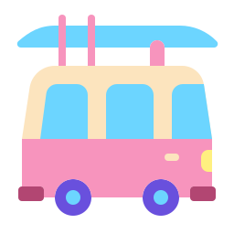 furgoneta de surf icono