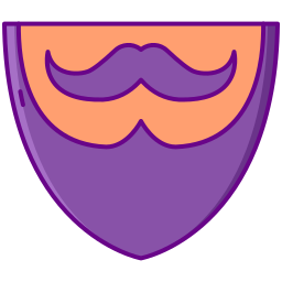 Mustache with beard icon