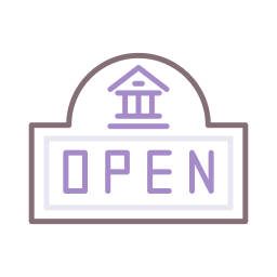 Open sign icon